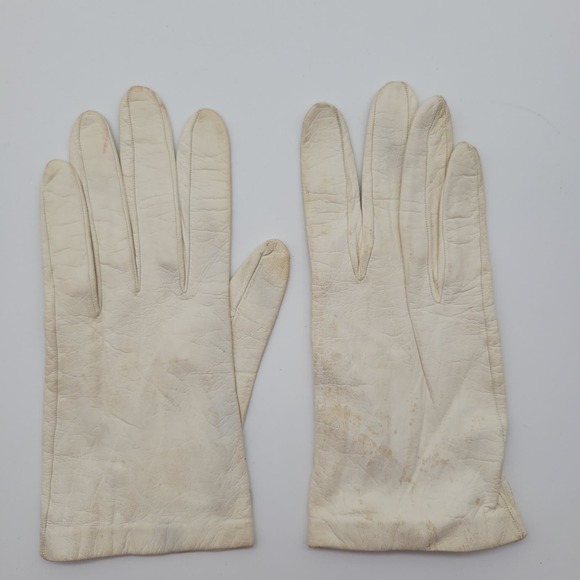 Lot of 3 Womens‎ Small Vintage Leather Gloves - Picture 4 of 9